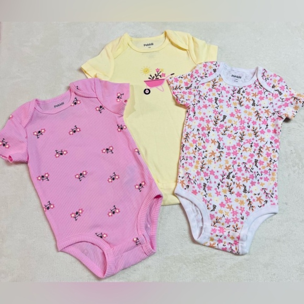 Pekkle 12M Organic Cotton Baby Girl Set NWOT